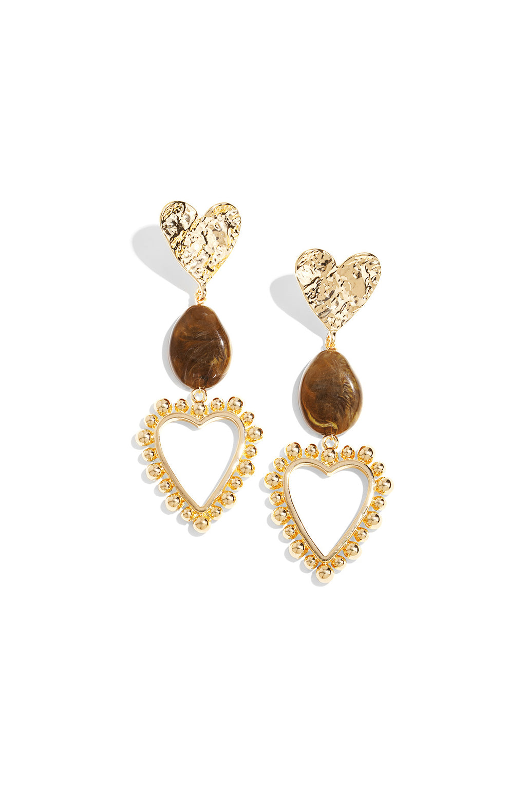Chic Heart Dangle Earrings for Fall