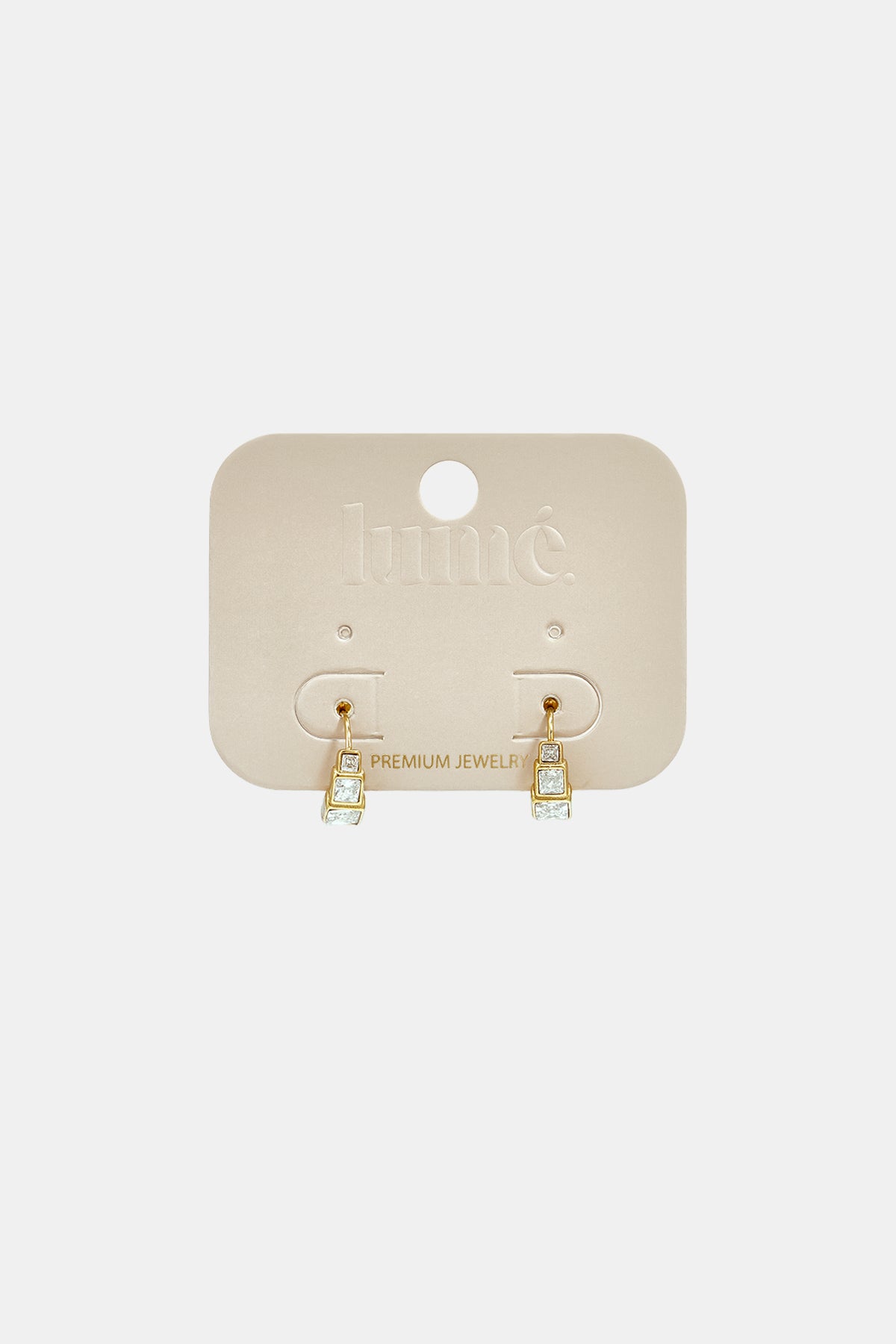 Pendientes de aro rectangulares de acero inoxidable, sencillos, de la serie Daily Simple, joyería para mujer.