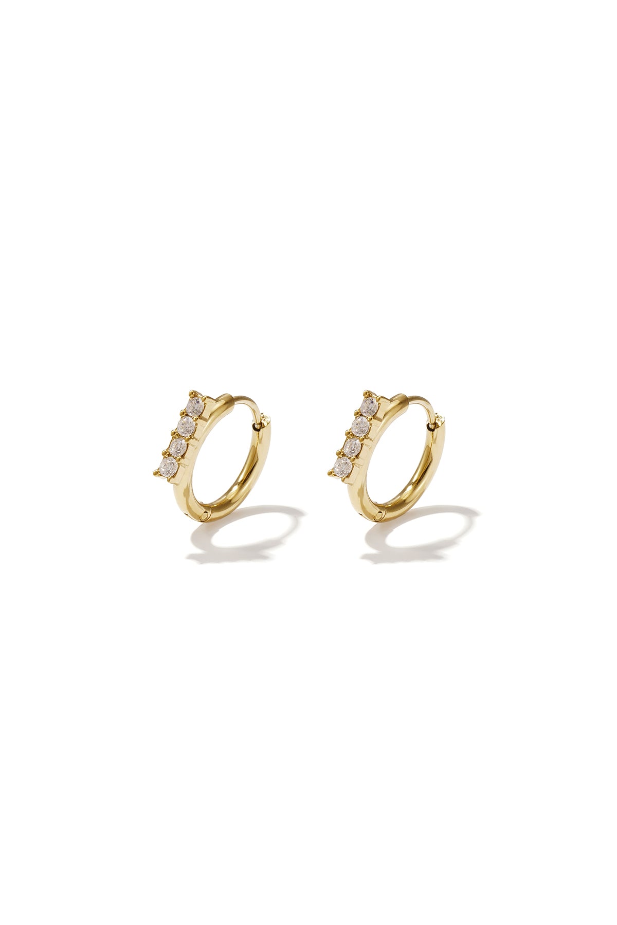Pendientes de aro de acero inoxidable con forma geométrica, sencillos, de la serie Daily Simple, joyería para mujer.