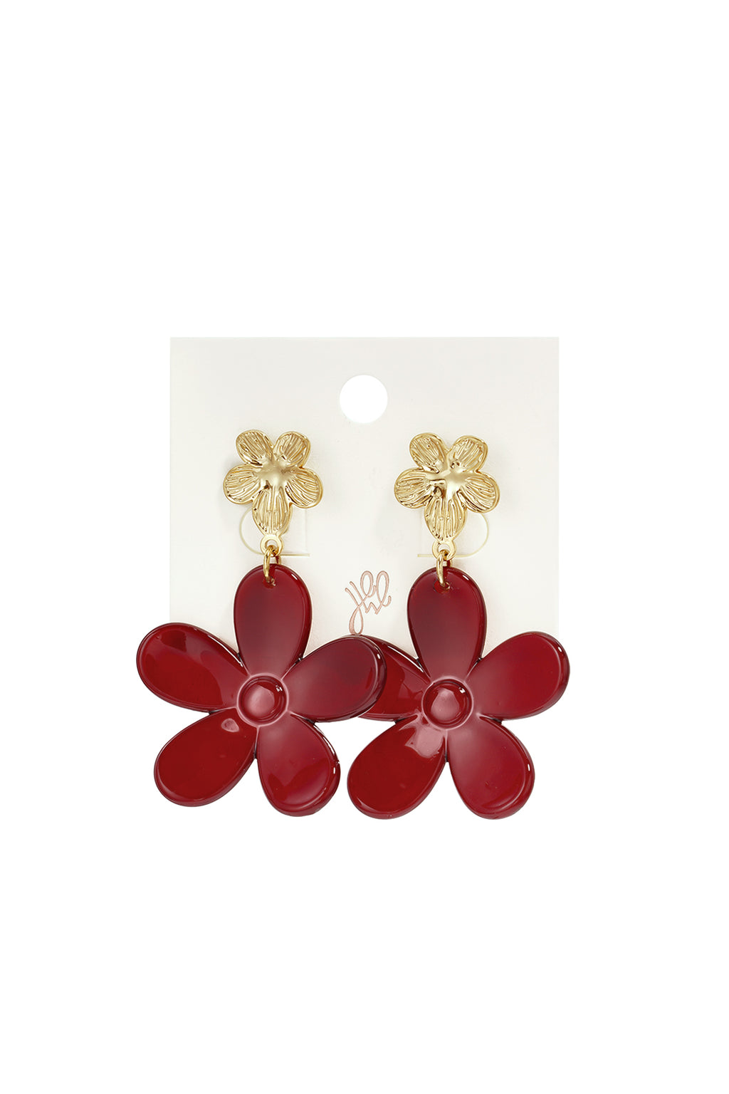 Pendientes colgantes de acrílico con forma de flor, sencillos, para reuniones o fiestas, de la serie de lujo para mujer.