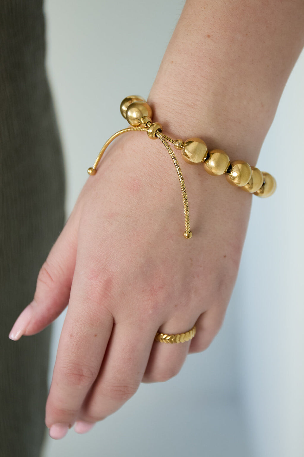 Elegant Stainless Steel Beaded Bracelets for Women