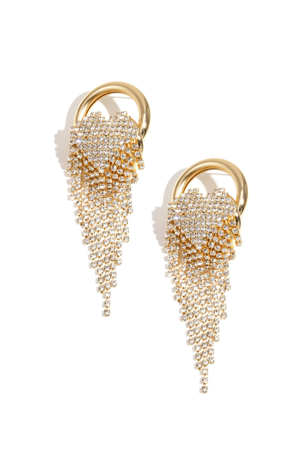 Elegant Heart Tassel Party Earrings Silver & Gold