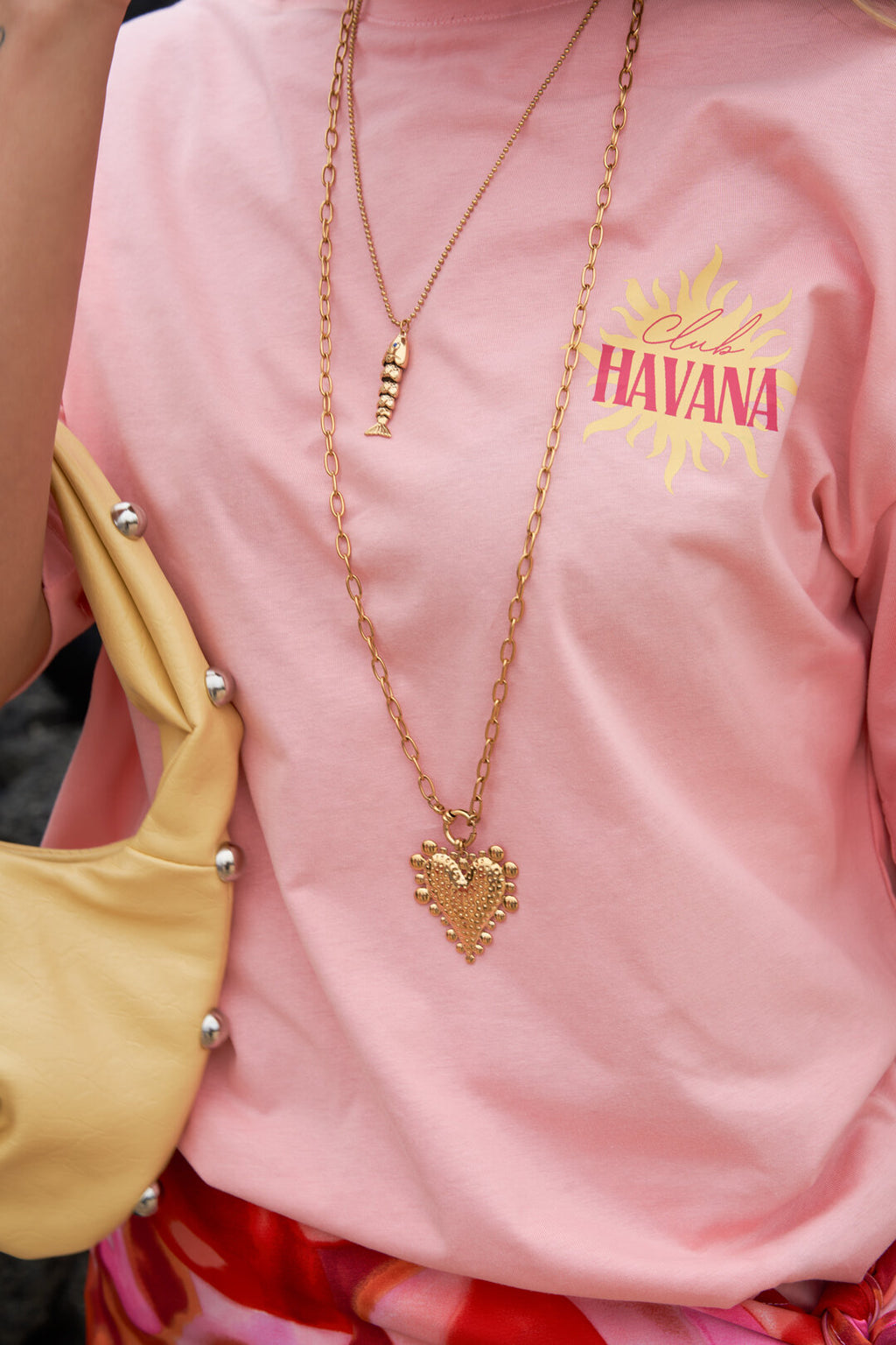 Elegant Gold Color Stainless Steel Long Necklace
