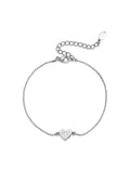 Pulseras de acero inoxidable con dije de corazón, sencillas, de la serie Daily Simple, joyería para mujer