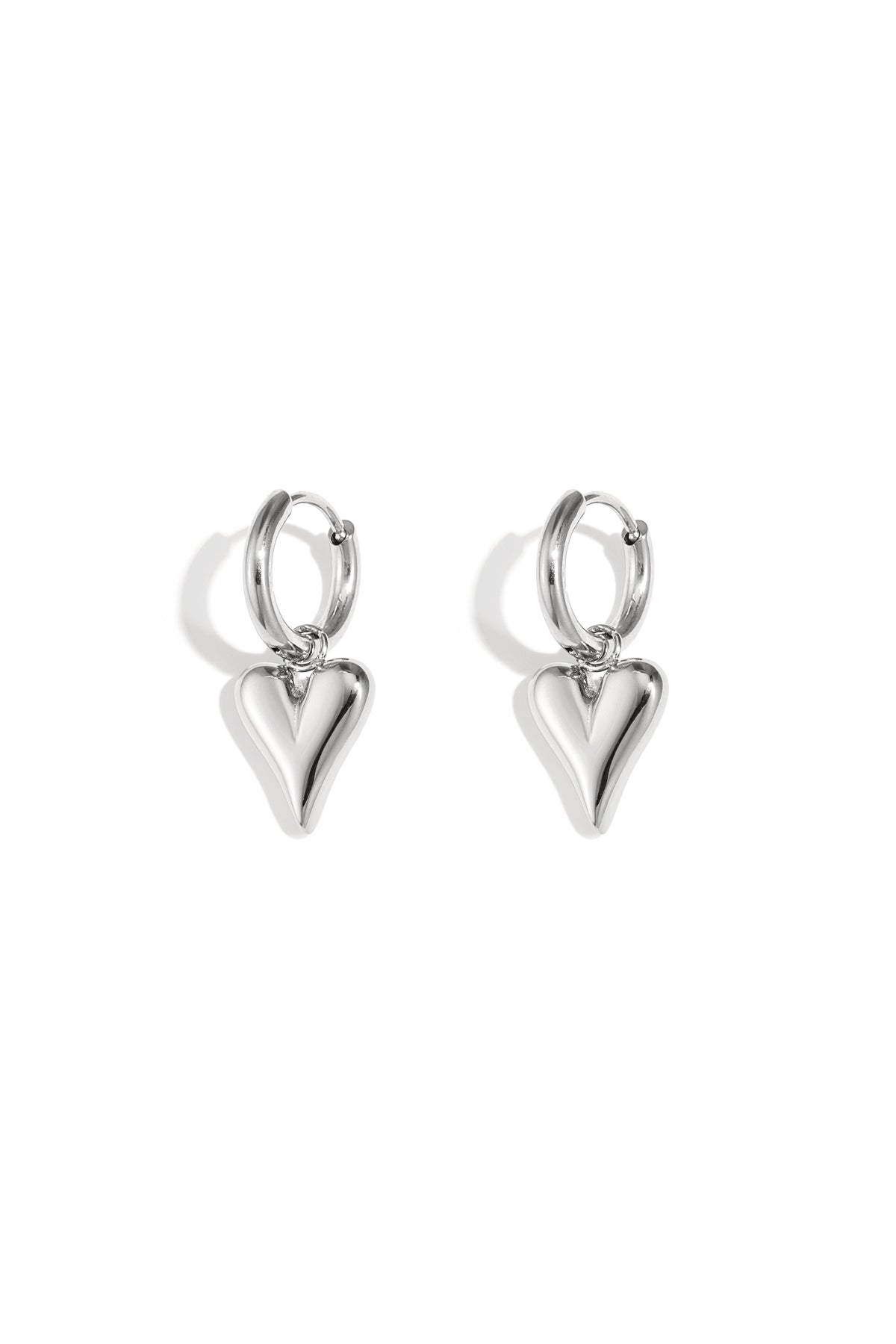 Elegant Heart-Shaped Drop Earrings for Everyday Wear