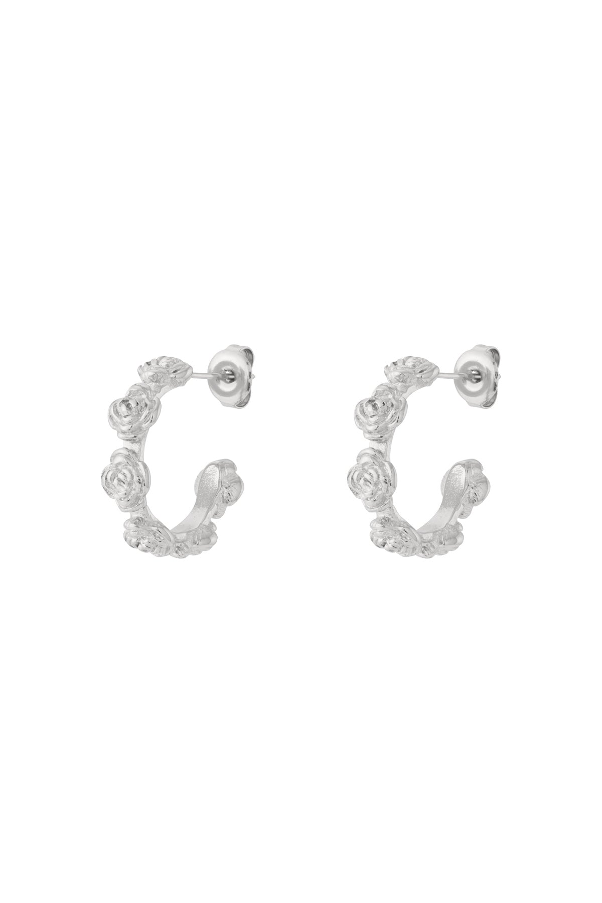 Stylish Flower Hoop Earrings for Everyday Wear