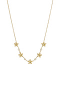 Collares con colgante de acero inoxidable chapado en oro de 14 quilates, modelo Flower Simple Daily Simple Series, joyería para mujer.