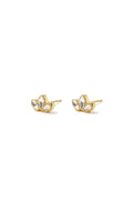 Pendientes de botón de acero inoxidable con forma de hoja, de la serie Daily Simple, joyería para mujer.