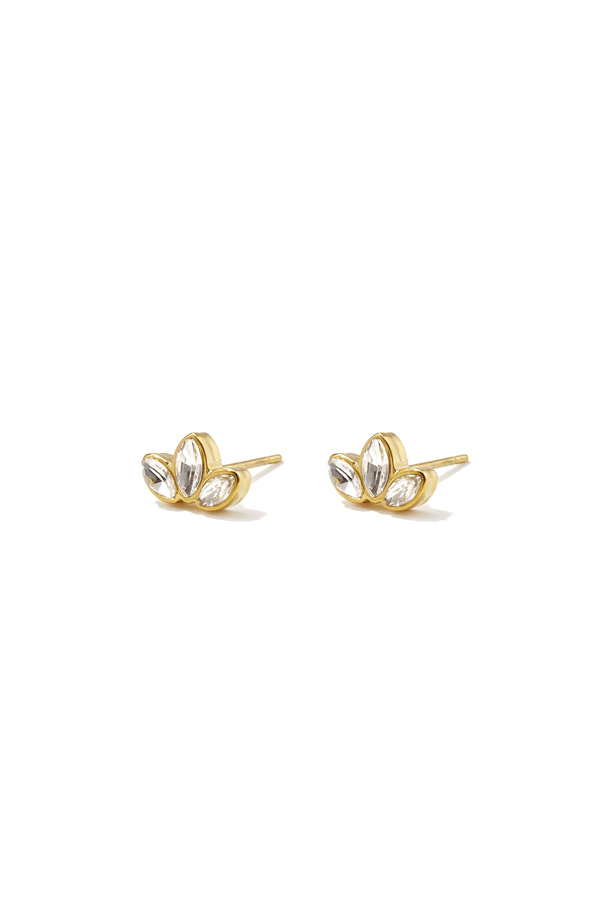 Pendientes de botón de acero inoxidable con forma de hoja, de la serie Daily Simple, joyería para mujer.
