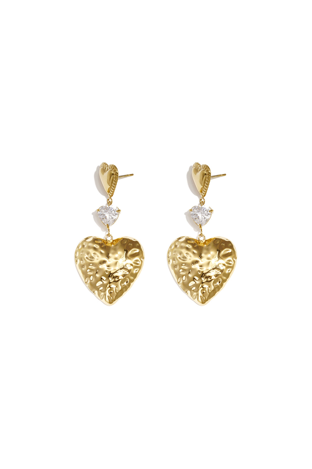Pendientes colgantes de acero inoxidable con forma de corazón, serie Daily Simple, joyería para mujer
