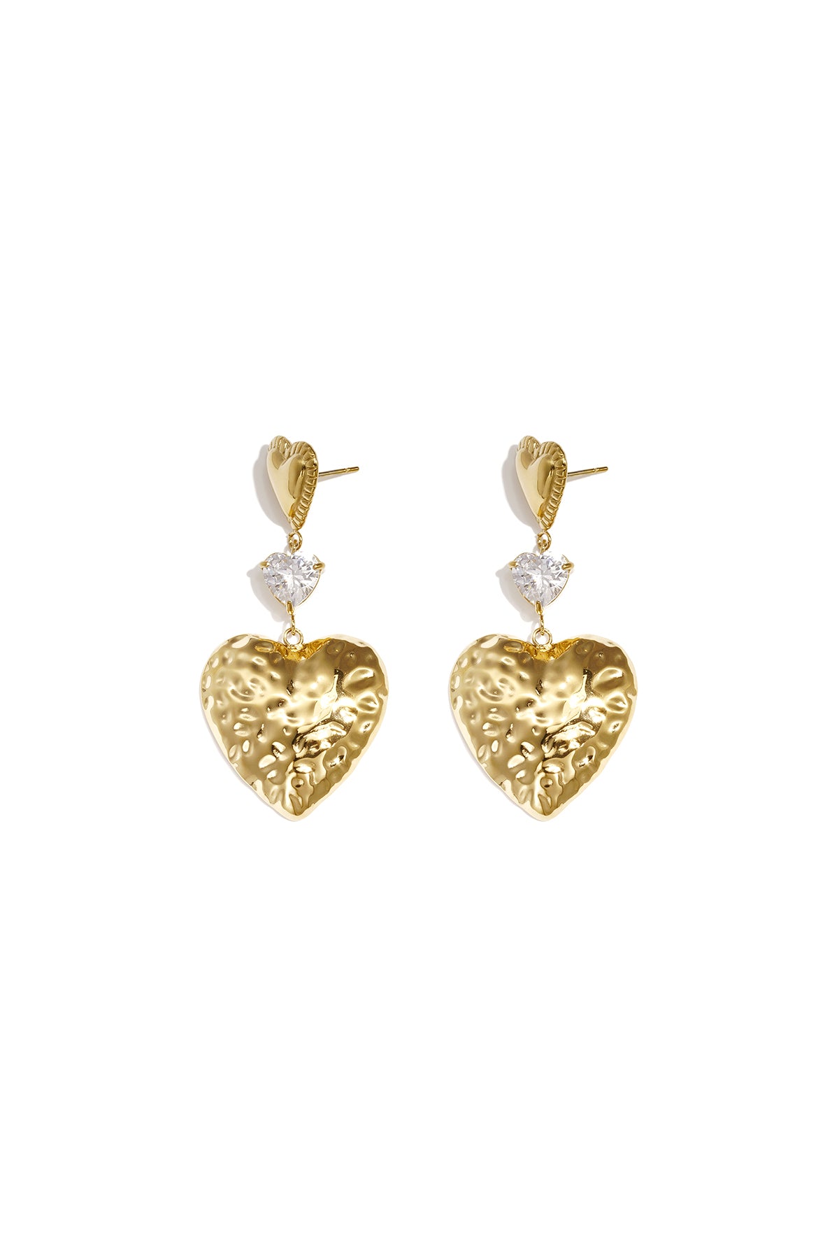 Pendientes colgantes de acero inoxidable con forma de corazón, serie Daily Simple, joyería para mujer