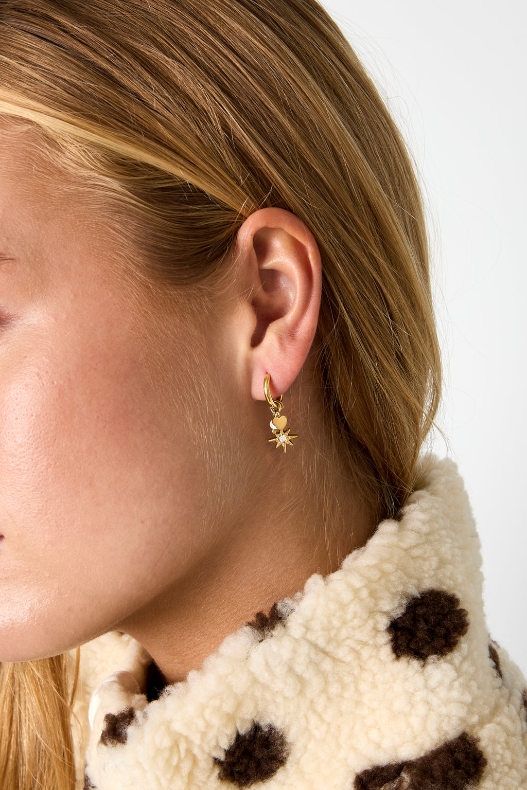 Pendientes colgantes de acero inoxidable con forma de corazón, sencillos, de la serie Daily Simple, joyería para mujer.