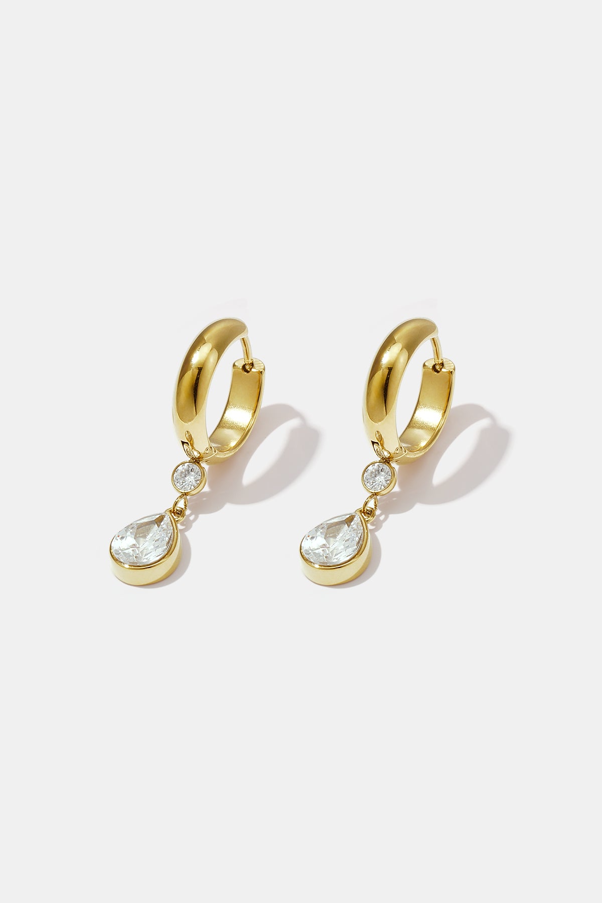 Pendientes colgantes de acero inoxidable con forma elíptica, serie Simple Simple, joyería para mujer