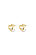 Elegant Heart Stud Earrings for Daily Wear