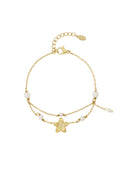 Pulsera de flores de doble problema