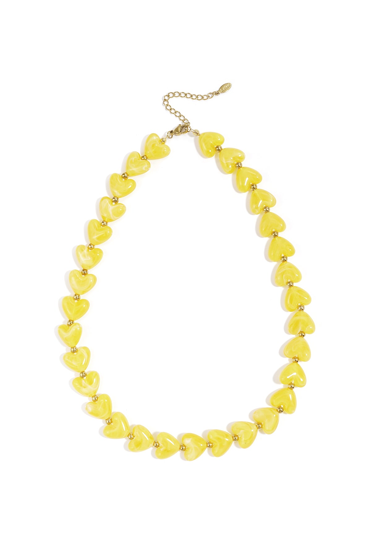 Collar cuentas corazones
