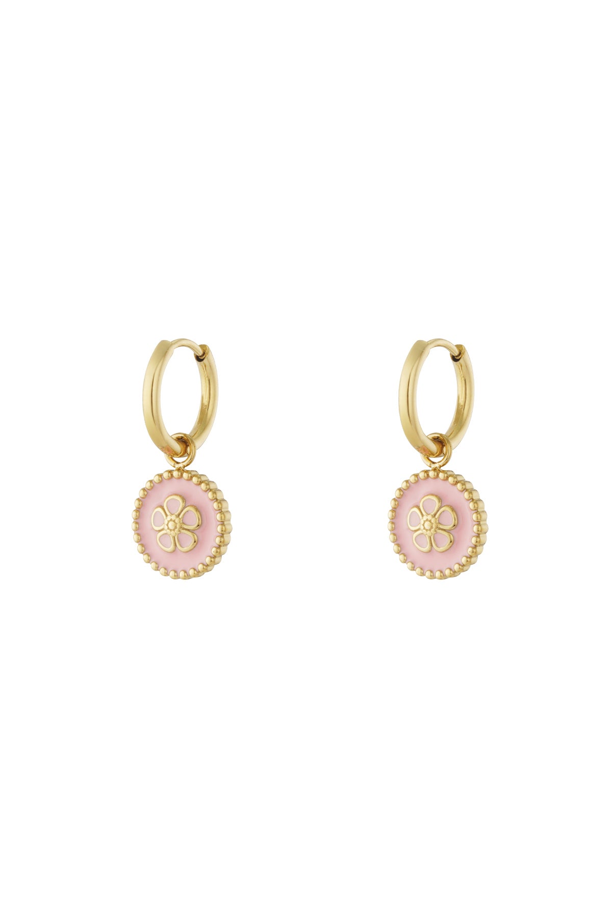 Stylish Stainless Steel Flower Drop Earrings for Spring