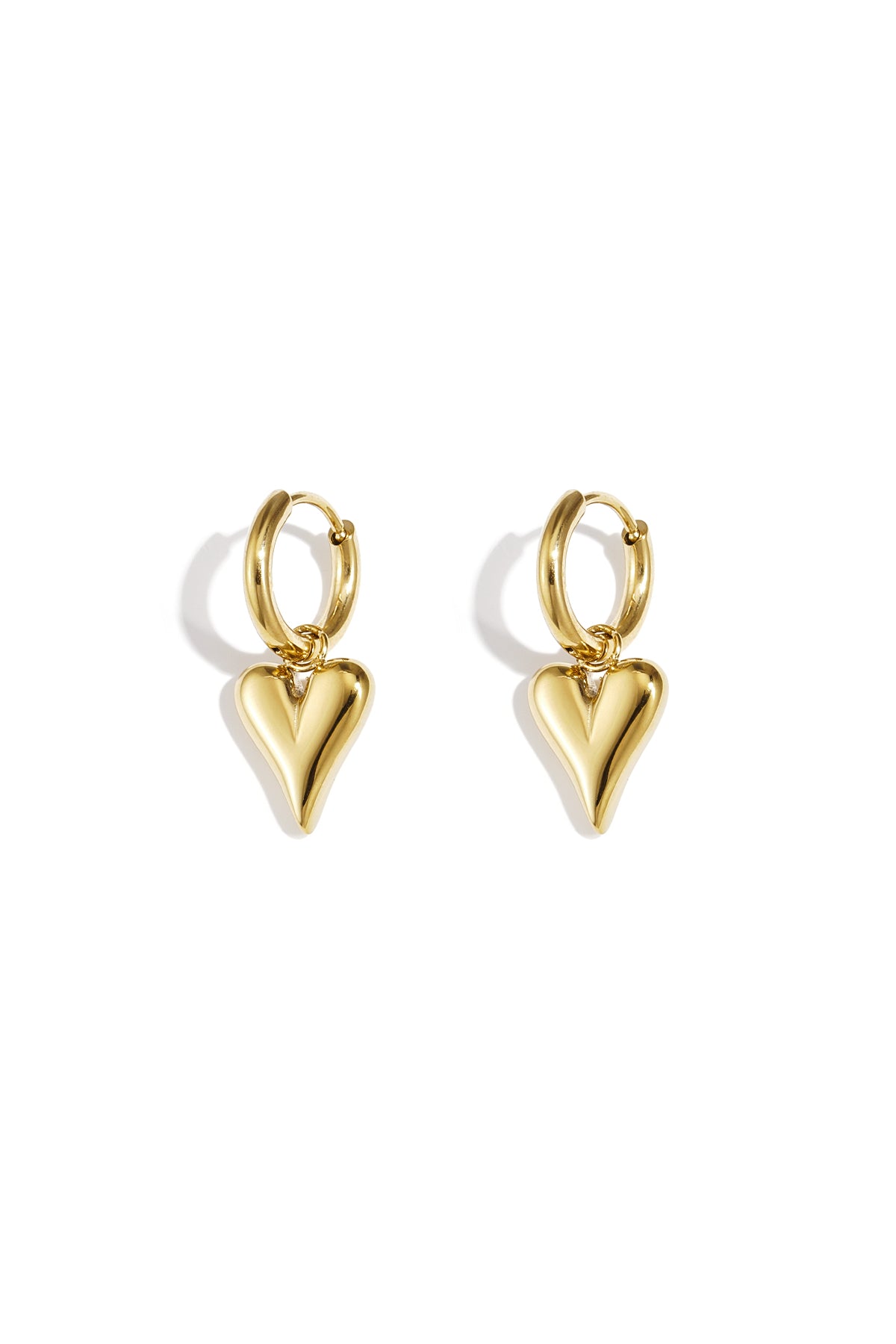 Elegant Heart-Shaped Drop Earrings for Everyday Wear