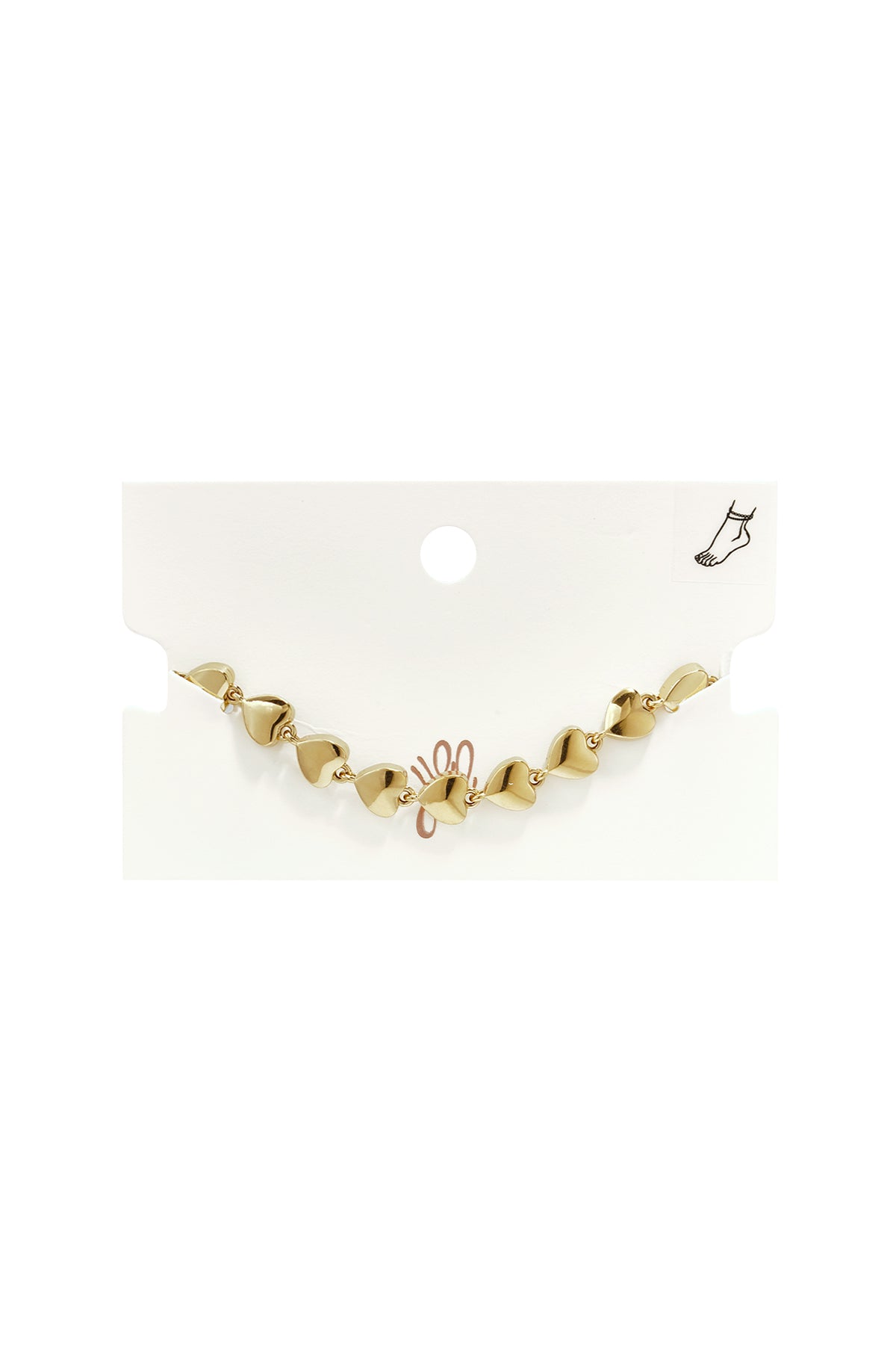Tobilleras de acero inoxidable con forma de corazón, sencillas, de la serie Daily Simple, joyería para mujer.