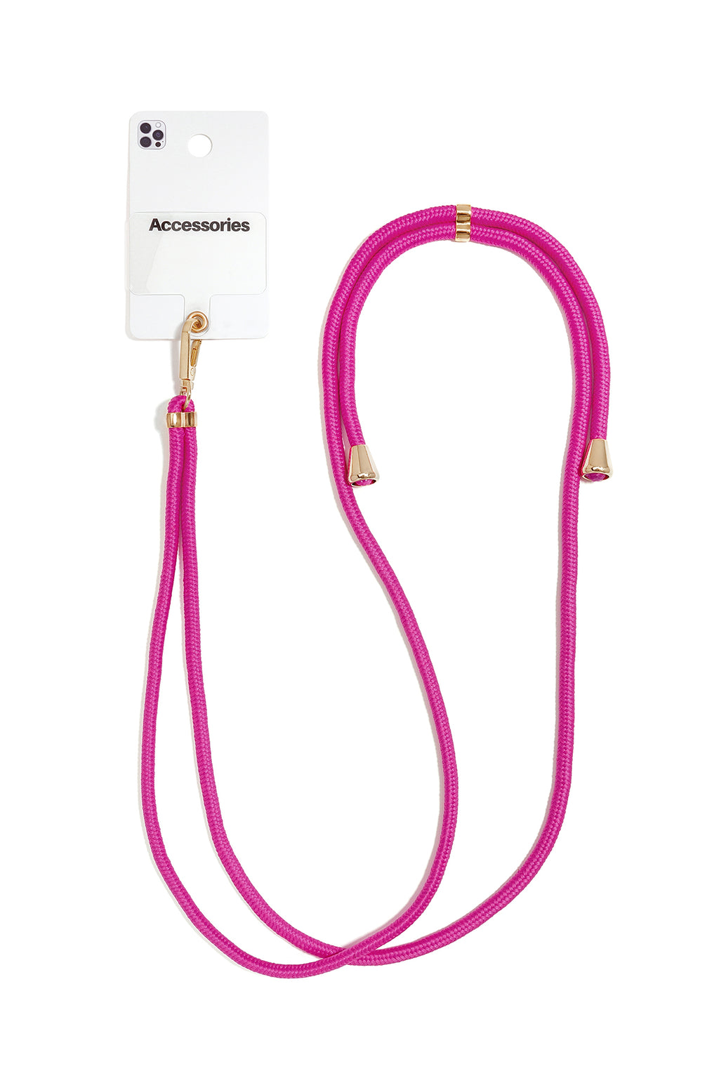 Cadena para teléfono de color liso, sencilla, de poliéster, accesorio de uso diario.