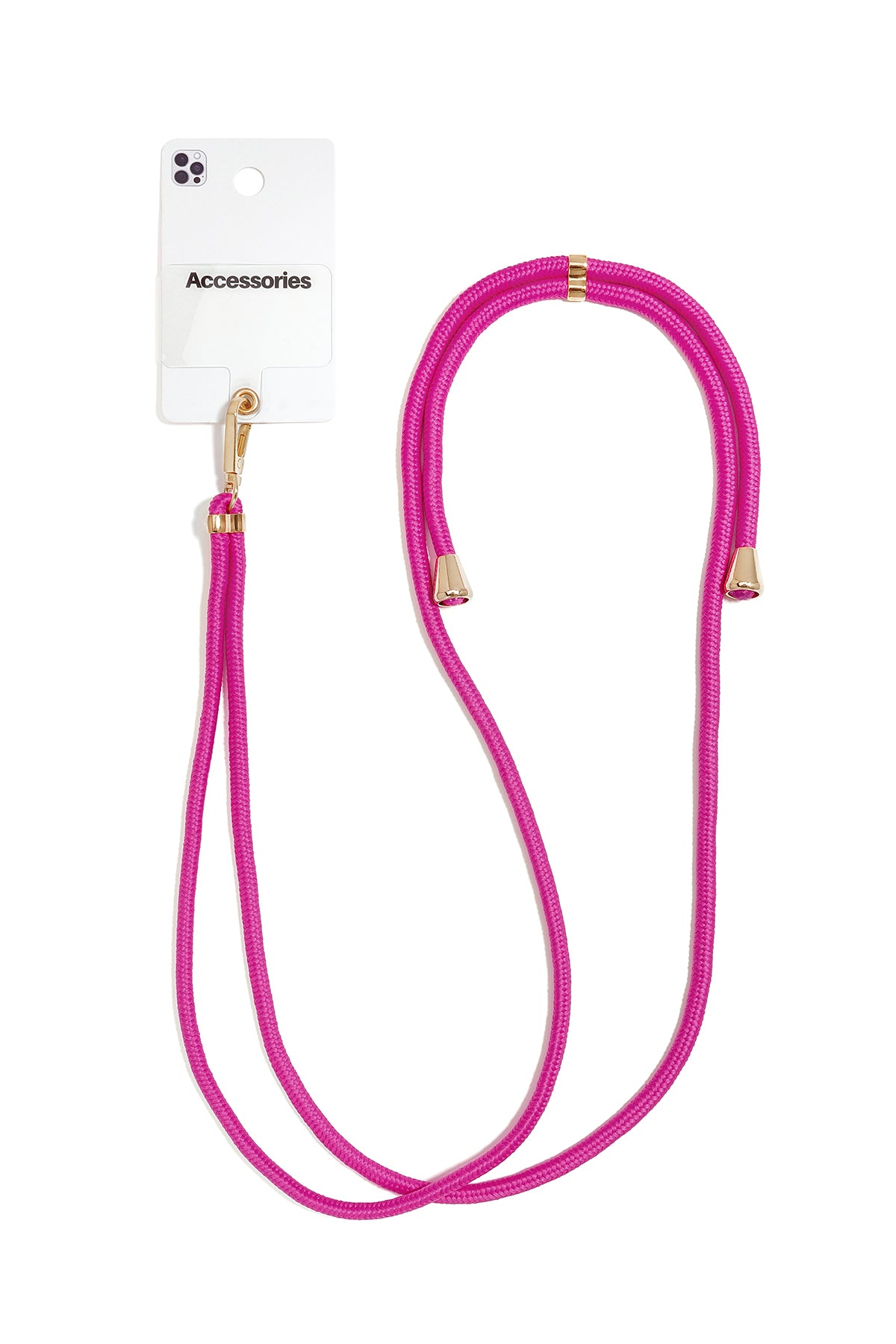 Cadena para teléfono de color liso, sencilla, de poliéster, accesorio de uso diario.