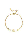 Elegant Star Charm Bracelet in Silver & Gold for Everyday Wear