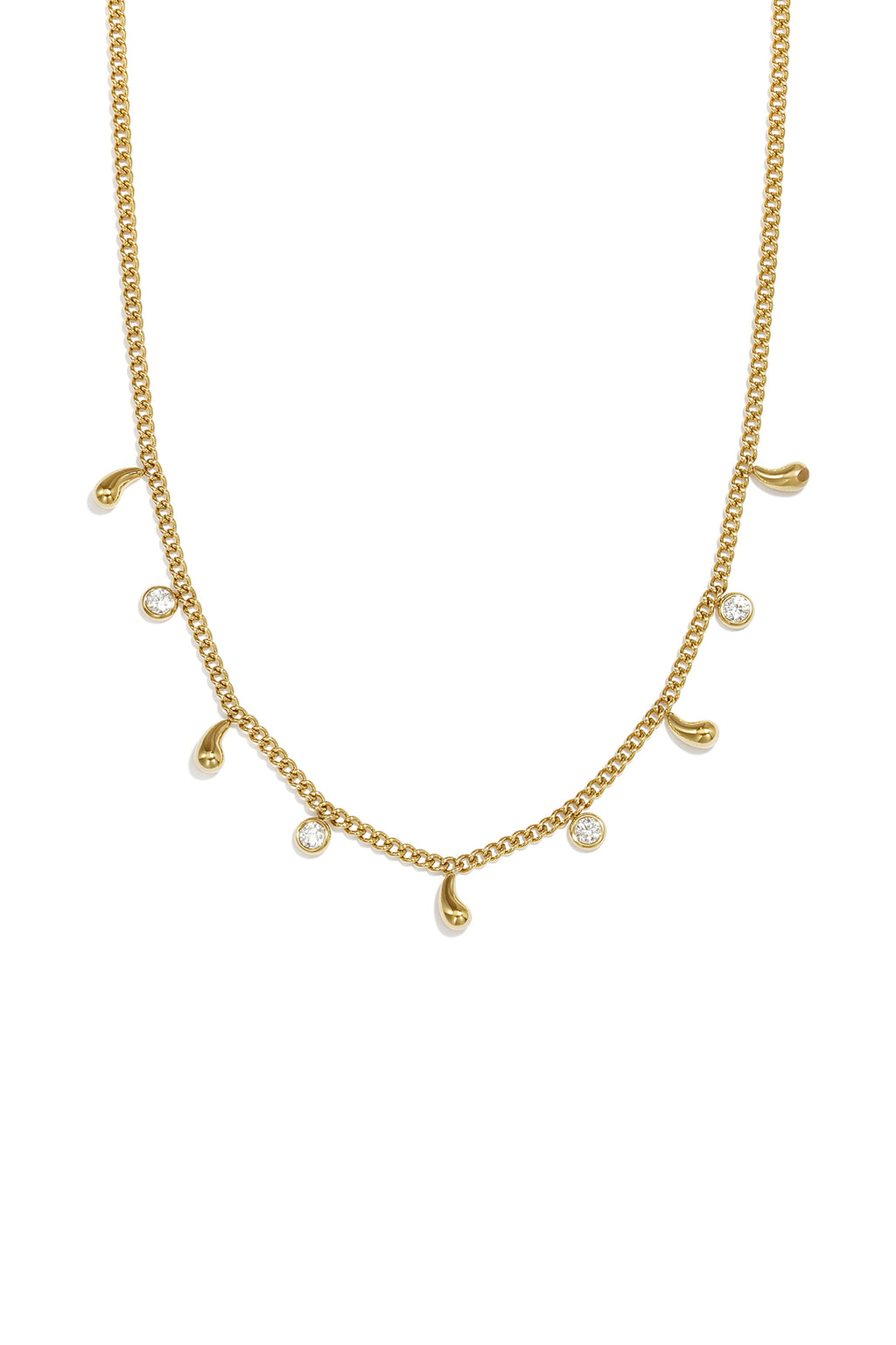 Collares con colgante de acero inoxidable Droplet Simple Daily Simple Series Joyería para mujer