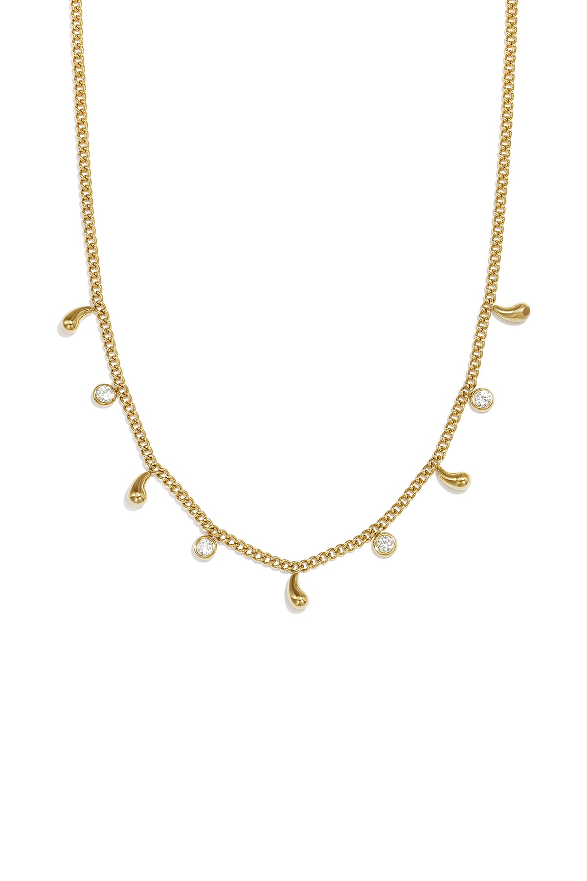 Collares con colgante de acero inoxidable Droplet Simple Daily Simple Series Joyería para mujer