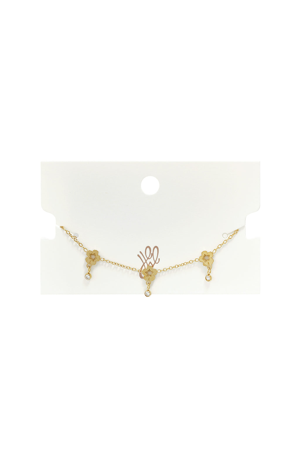 Pulseras de acero inoxidable con dijes de flores, serie Simple Daily Simple, joyería para mujer
