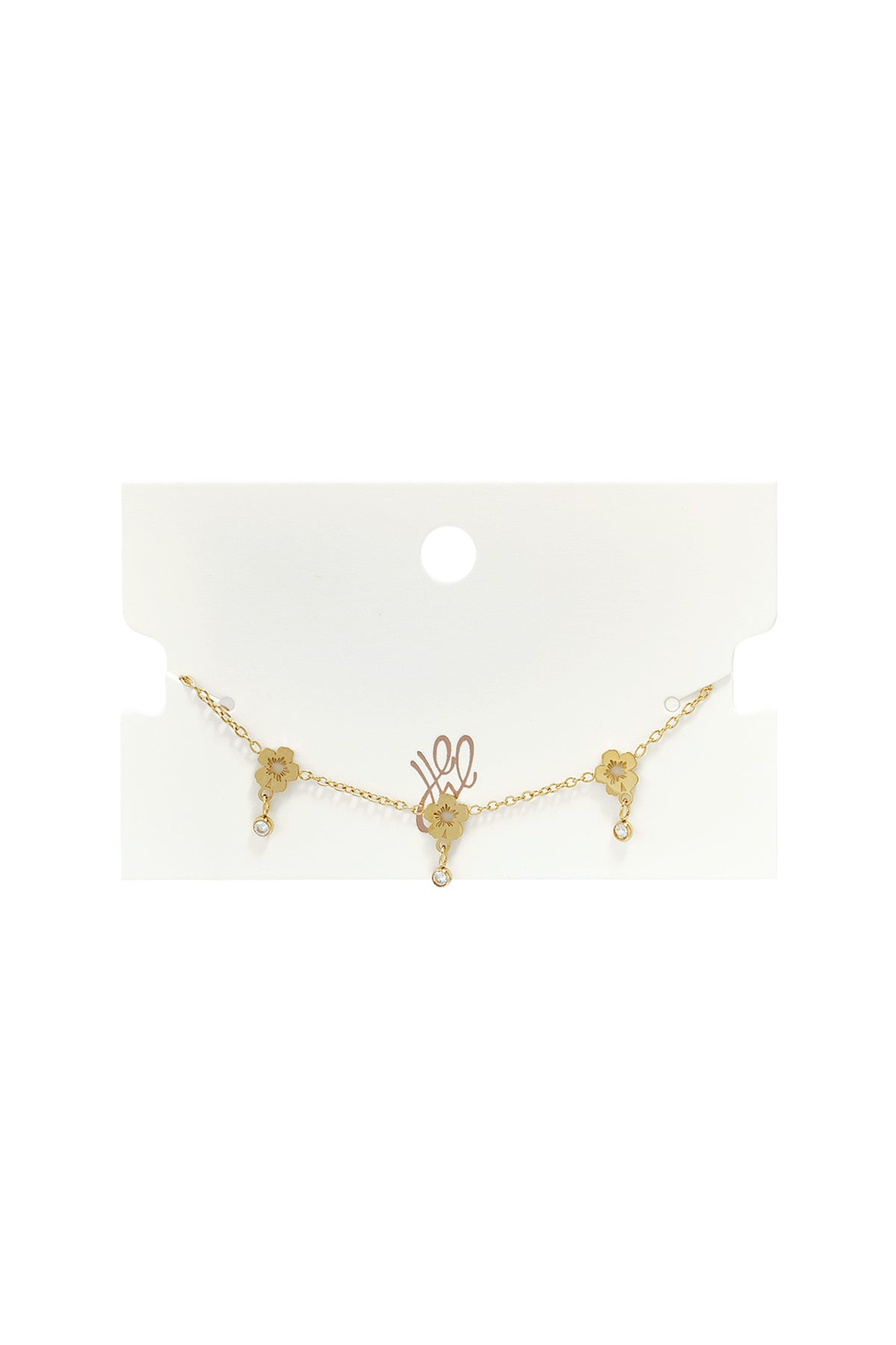 Pulseras de acero inoxidable con dijes de flores, serie Simple Daily Simple, joyería para mujer