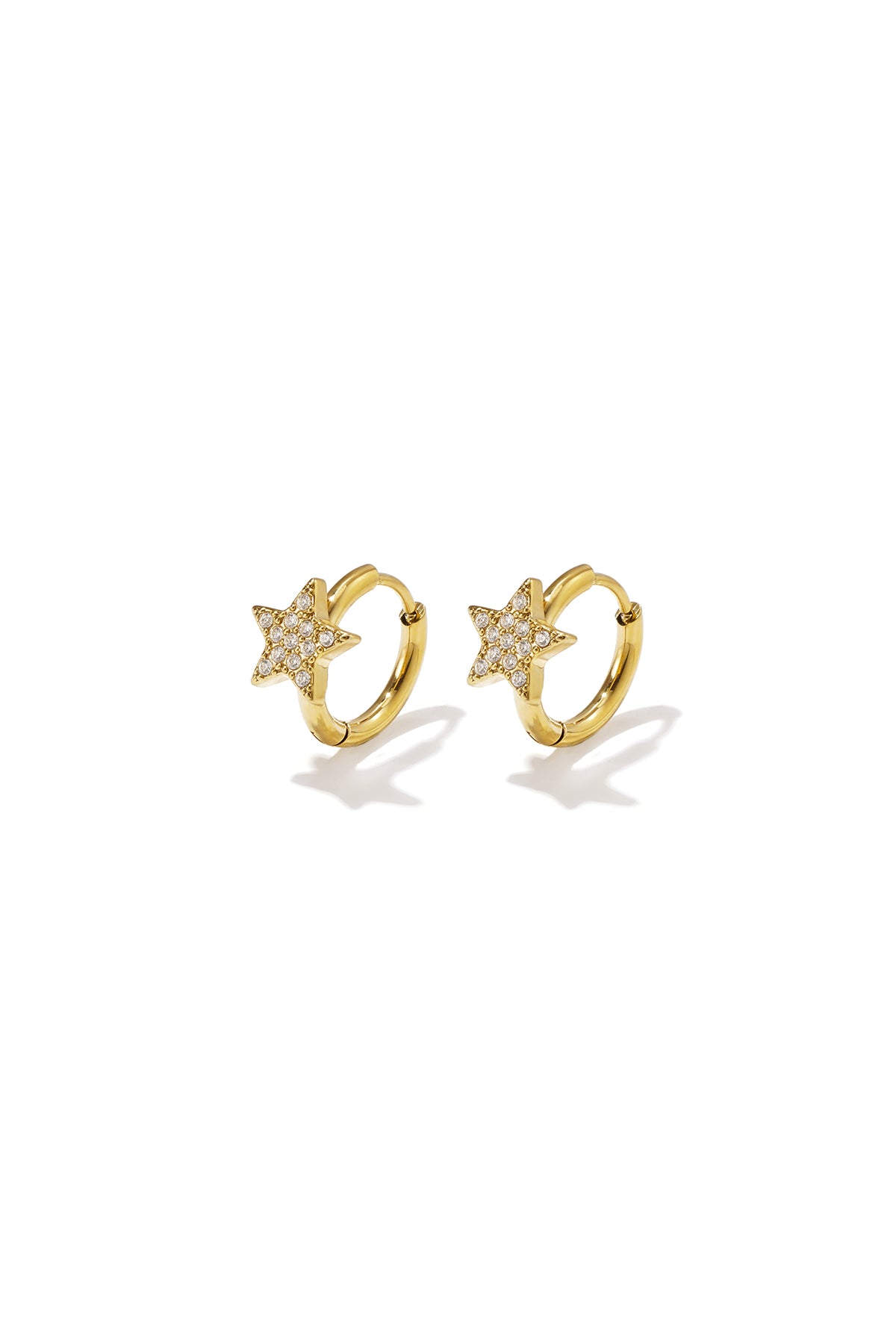 Pendientes de aro de acero inoxidable Star Simple Daily Simple Series Joyería para mujer
