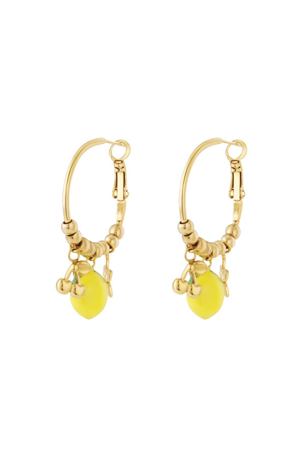 Pendientes de limón con cereza