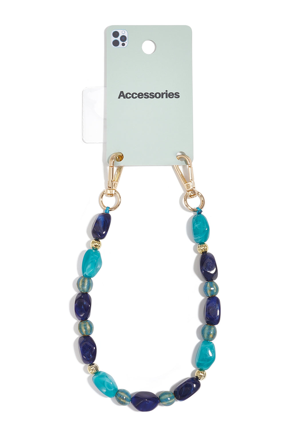 Cadena para teléfono de forma irregular, sencilla, de acrílico, accesorio de uso diario.