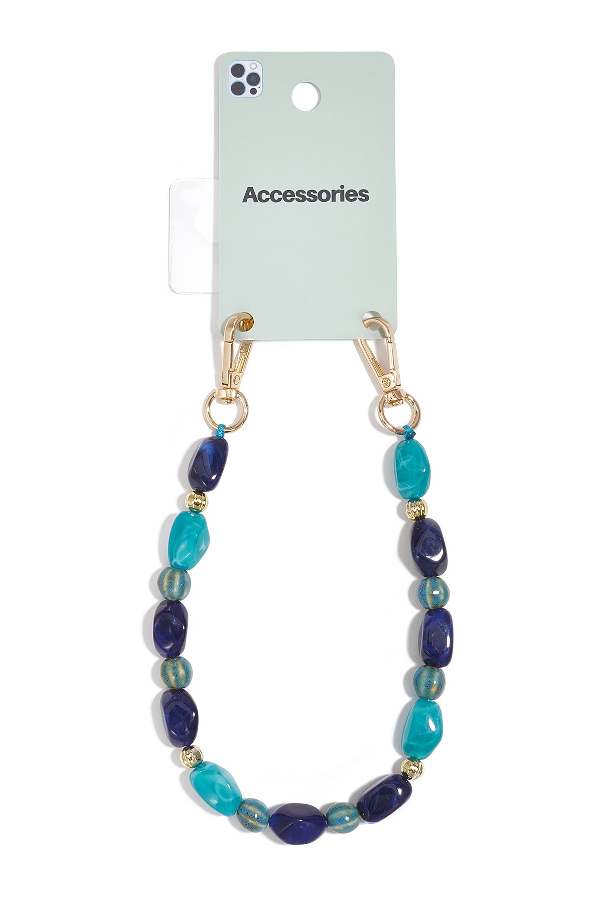 Cadena para teléfono de forma irregular, sencilla, de acrílico, accesorio de uso diario.