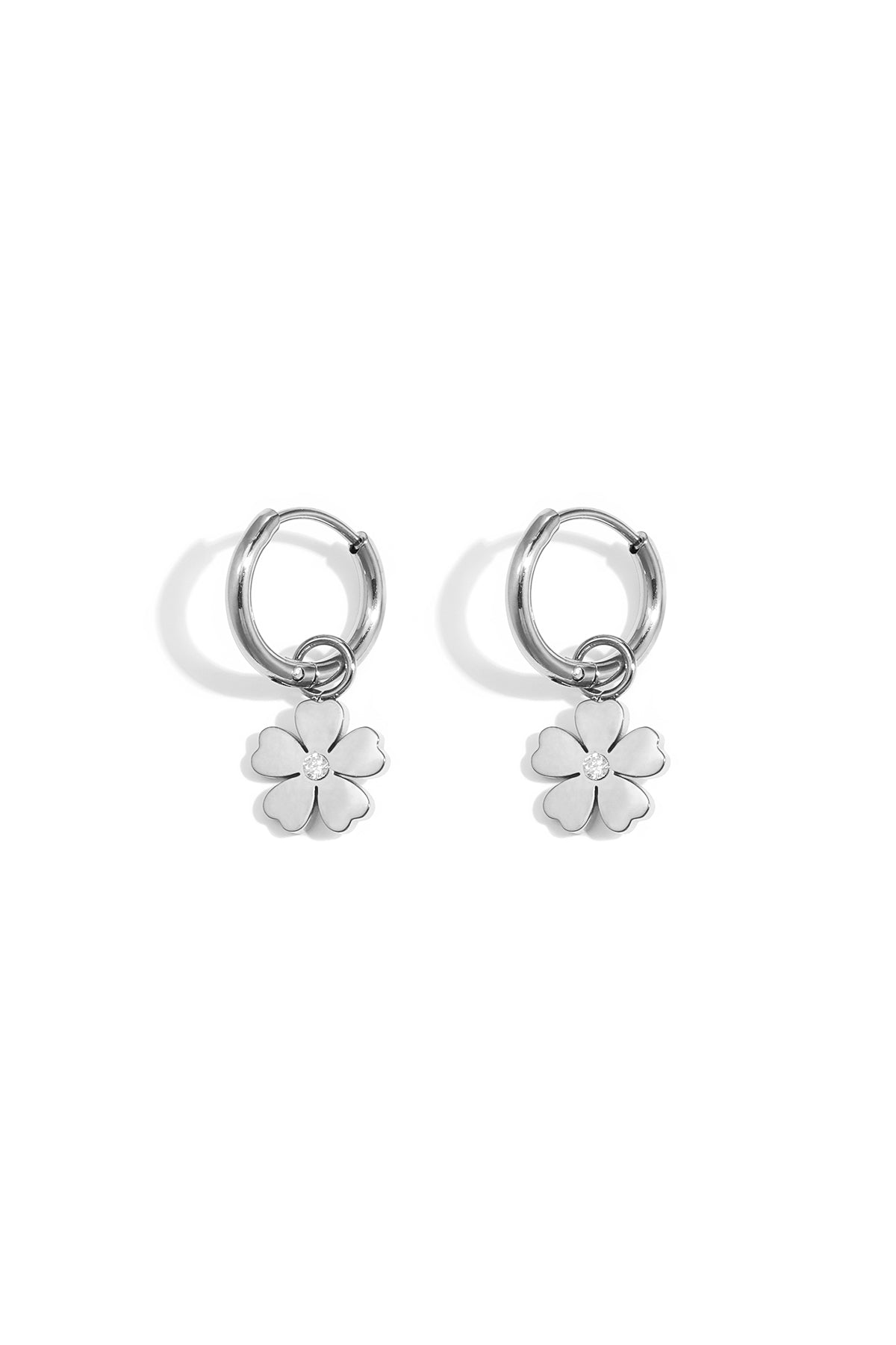 Pendientes colgantes de acero inoxidable con forma de flor, de la serie Daily Simple, joyería para mujer.