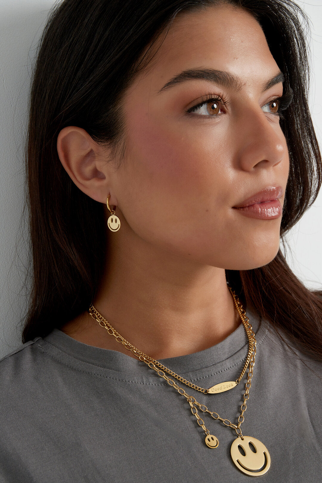 Elegant Smiling Face Drop Earrings for Daily Wear