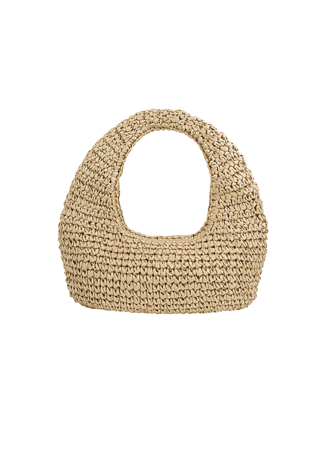 Elegant Paper Shoulder Bag in Black and Beige