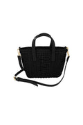 Elegant Paper Shoulder Bag in Black, Beige, Off-White