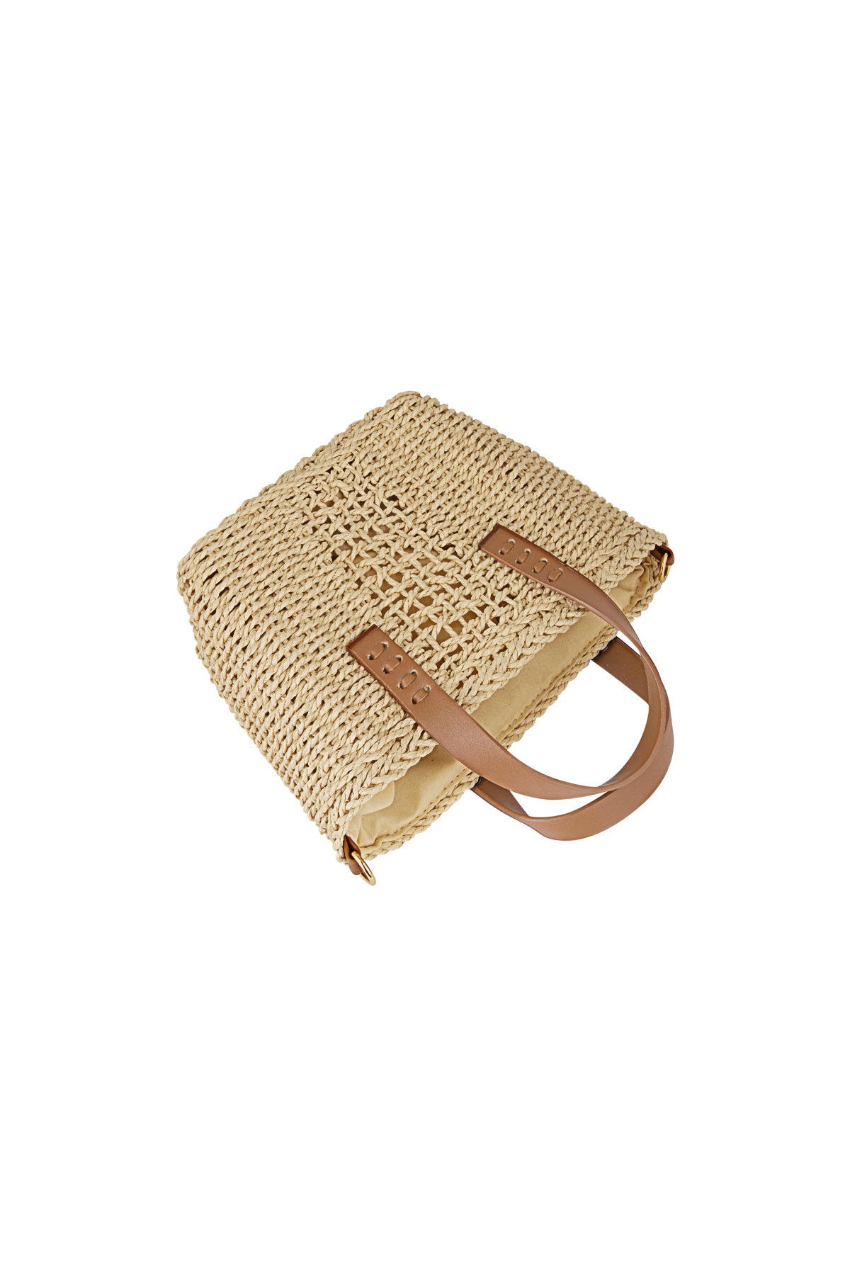 Elegant Paper Shoulder Bag in Black, Beige, Off-White