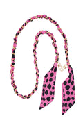 Stylish Phone Chain in Pink, Black, Fuchsia & Beige