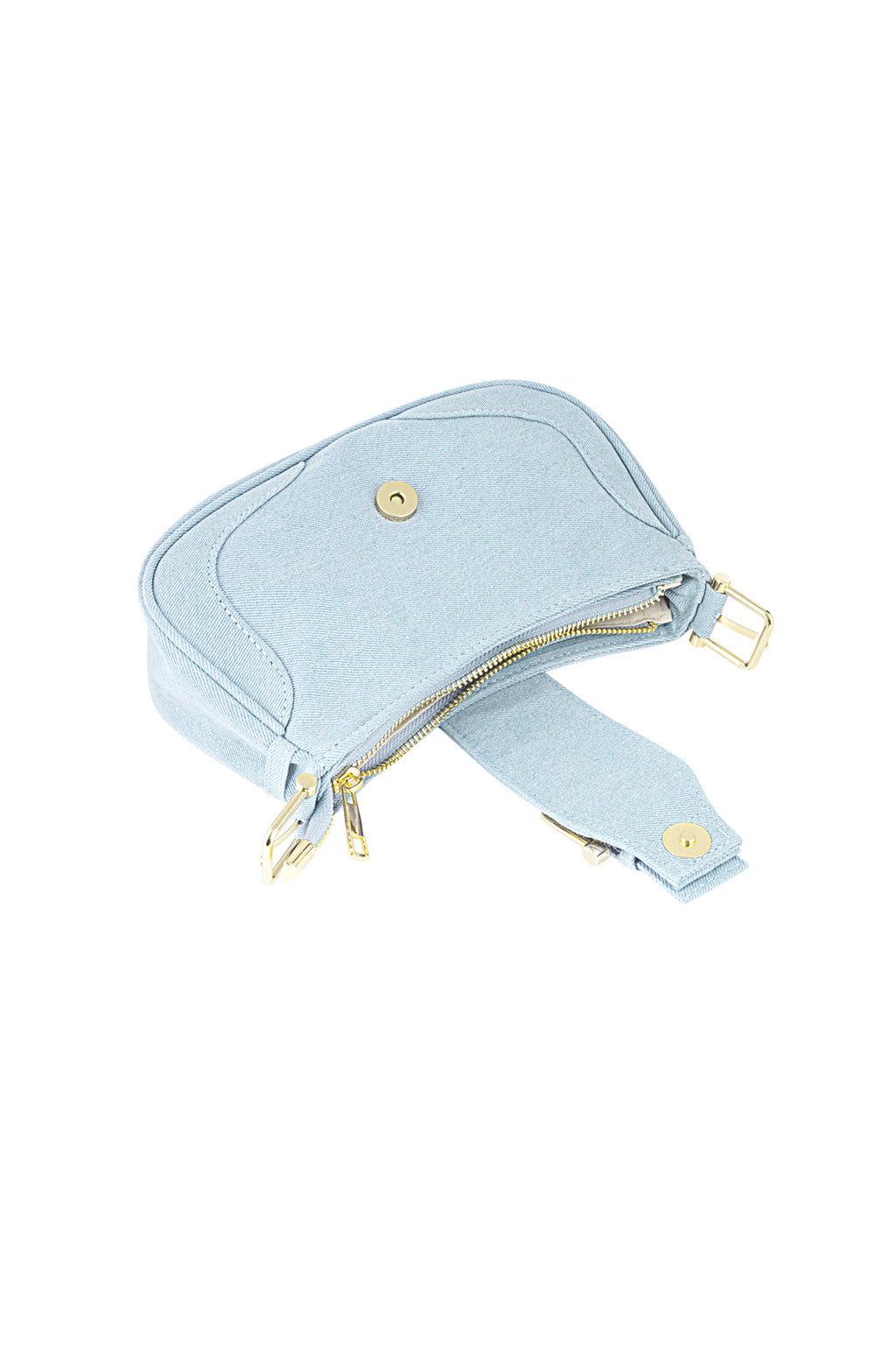 Chic Polyester Shoulder Bag in Pink and Blue