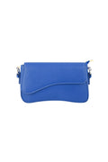 Stylish PU Shoulder Bag in Blue, Black & Fuchsia