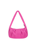 Stylish PU Shoulder Bag in Blue, Black, and Fuchsia