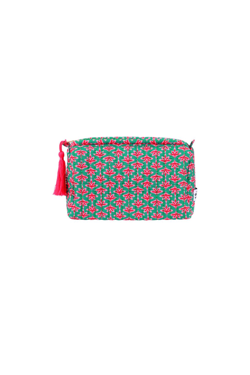 Chic Pink & Green Polyester Makeup Bags for Women