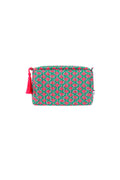 Chic Pink & Green Polyester Makeup Bags for Women