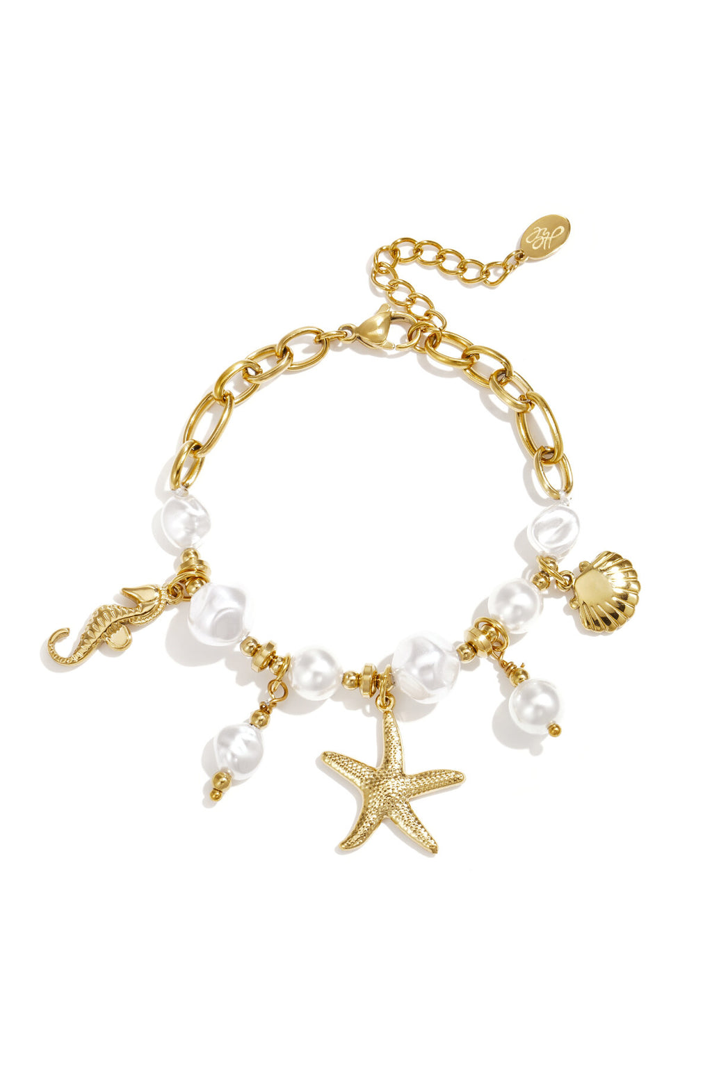 Gold Starfish Charm Bracelet for Summer Beach Vibes