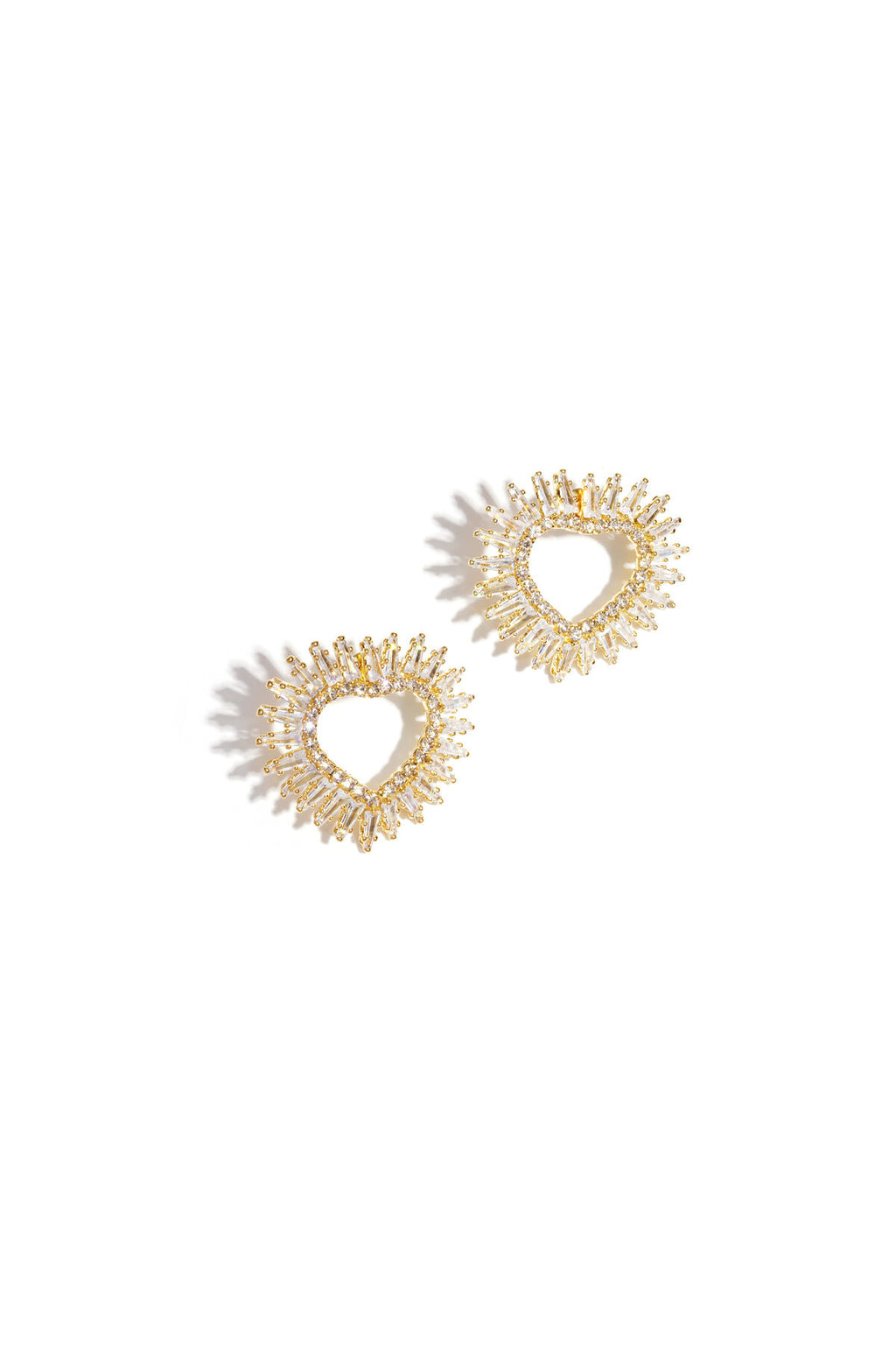 Elegant Heart-Shaped Zircon Earrings for Party