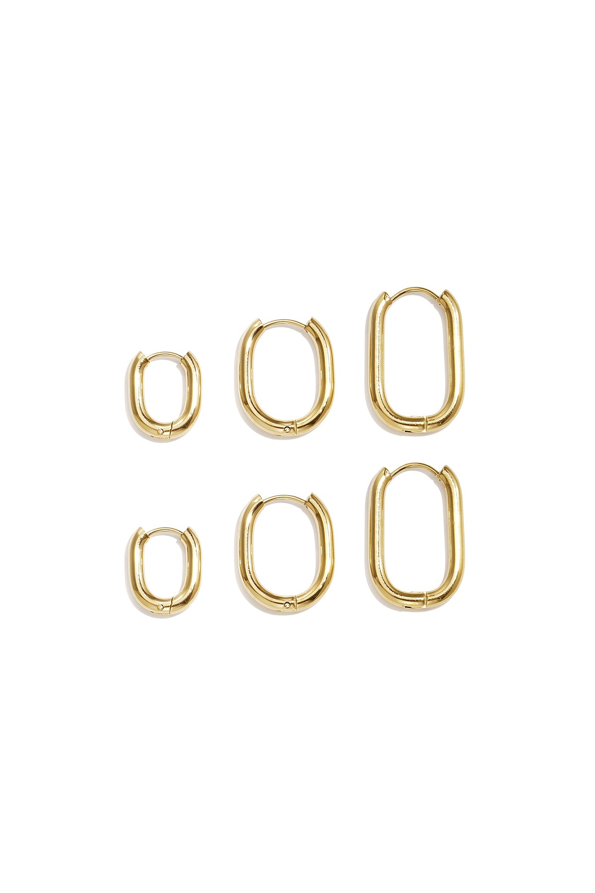 Conjunto de pendientes de acero inoxidable con forma geométrica, sencillos, de la serie Daily Simple, joyería para mujer.
