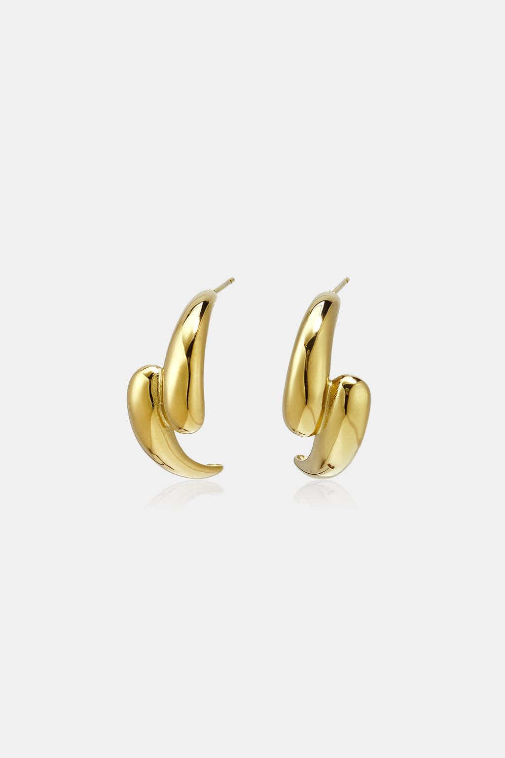 Pendientes de aro de acero inoxidable con forma irregular, sencillos, de la serie Daily Simple, joyería para mujer.