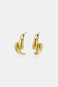 Pendientes de aro de acero inoxidable con forma irregular, sencillos, de la serie Daily Simple, joyería para mujer.
